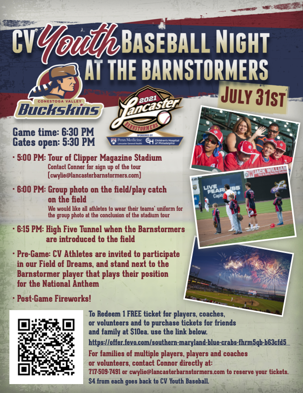 CV Youth Baseball Night